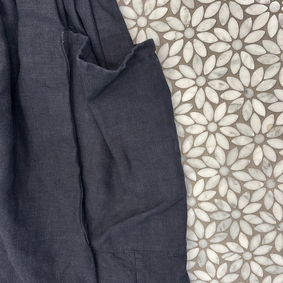 Women's Jesse Kamm Linen Dress in Navy, Size M - Picture 9 of 10